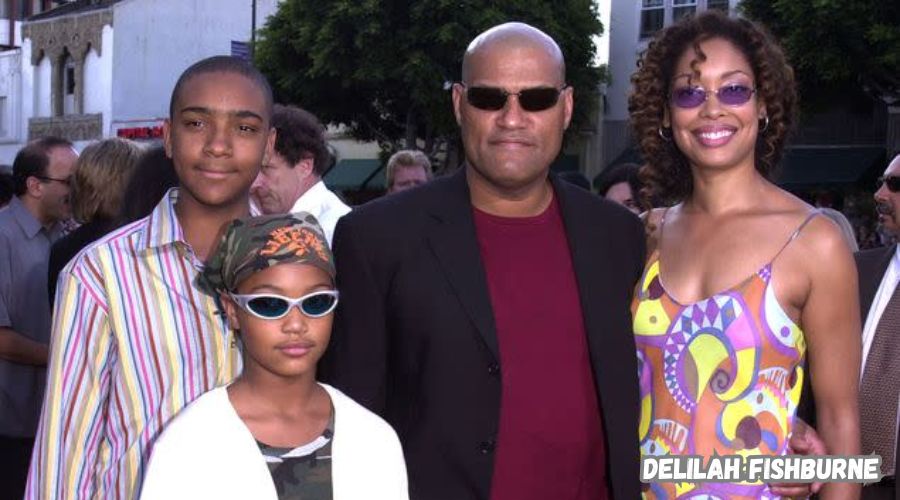 Delilah Fishburne with her father Laurence Fishburne at a public event